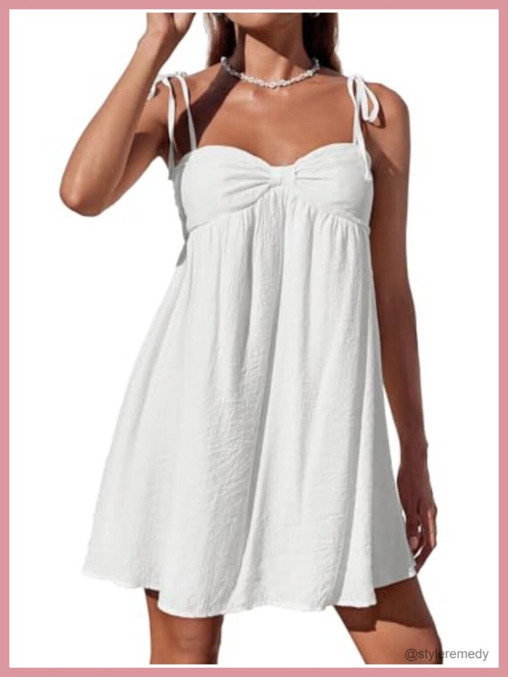 Women's Polyester Mini Slip Dress Spaghetti Strap Backless A-Line